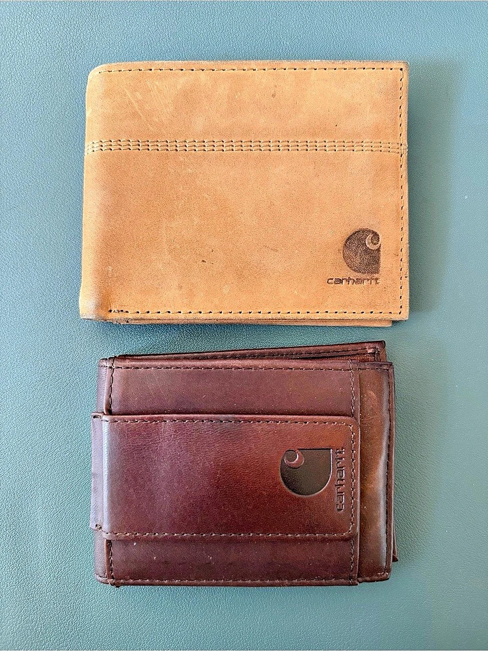 Carhartt Leather Wallet Set in Brown & Tan